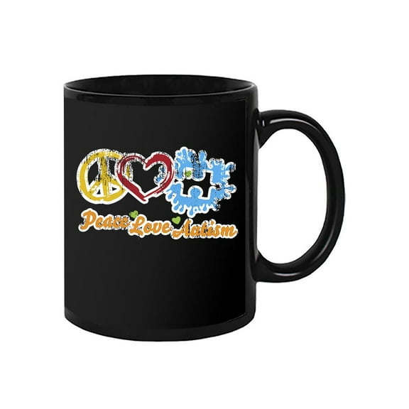 Peace Love Autism. Mug - Smartprints Designs,
