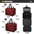 thumbnail image 3 of Travel Toiletry Bag with Metal Hook Large Capacity Cosmetic Bag Toiletry Bags for Travel, Gym, Camping Wall Of Red Roses, 3 of 9