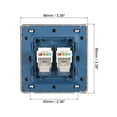 thumbnail image 2 of Unique Bargains Prise Ethernet Double Port RJ45 CAT6 Plaque Murale Noire pour Boîte de Mise en Réseau 2 Pcs, 2 of 6