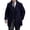 Navy, variant on Tqyyweavej Mens Trench Coat Single Breasted Plus Size Formal 2 in 1 Pea Coat Zip Up Notched Lapel Business Casual Overcoat Suit Jacket with Pockets XL-5XL