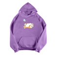 thumbnail image 2 of Brilliant Fall Womens Tops Long Sleeve Women's Color Cute Dog Sleeping Sweatshirt Long Sleeve Hoodie Pullover, 2 of 3