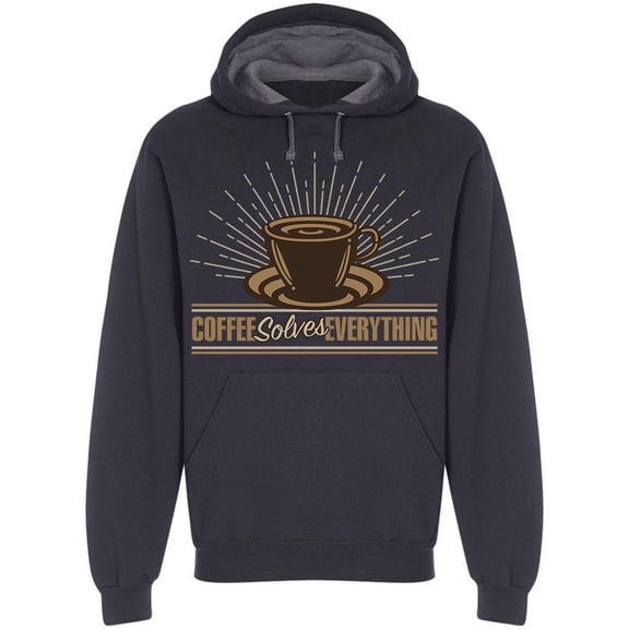 Coffee Solves Everything Hoodie Men -Image by Shutterstock, Male Medium