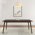 thumbnail image 2 of Plank+Beam 72" Mid Century Modern Dining Table, Solid Wood Kitchen & Dining Room Table for 6, Walnut, 2 of 8