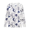 thumbnail image 4 of Pntutb - Blusa de manga larga con encaje estampado a la moda para mujer, tops casuales con cuello en V Pntutb Pntutb-6814, 4 of 5