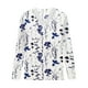 thumbnail image 4 of Puntoco - Blusa de manga larga con encaje estampado a la moda para mujer, tops casuales con cuello en V Puntoco Puntoco-6814, 4 of 5