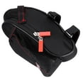 thumbnail image 4 of Bolsa de Bicicleta, Bolso de Bicicleta Bolsa por Lluvia Sin costuras de lluvia sin costura negras y roja con cremallera de dos y un bolsillo de malla para vencimiento de paraeños adicionales de, 4 of 7