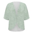 thumbnail image 4 of BODOAO Kimono Cardigans for Women Women's Chiffon Short Sleeve Open Front Cardigan Lightweight & Breathable Summer Cover Up for Casual & Wear Green L, 4 of 7