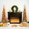 thumbnail image 4 of Fall Tree Home Decor Pop Up Tree with Lights & Timer & Modes Collapsible Tinsel Pencil Tree for Autumn Harvest Porch Thanksgiving Party Decorations Maple Leaves, 4 of 6