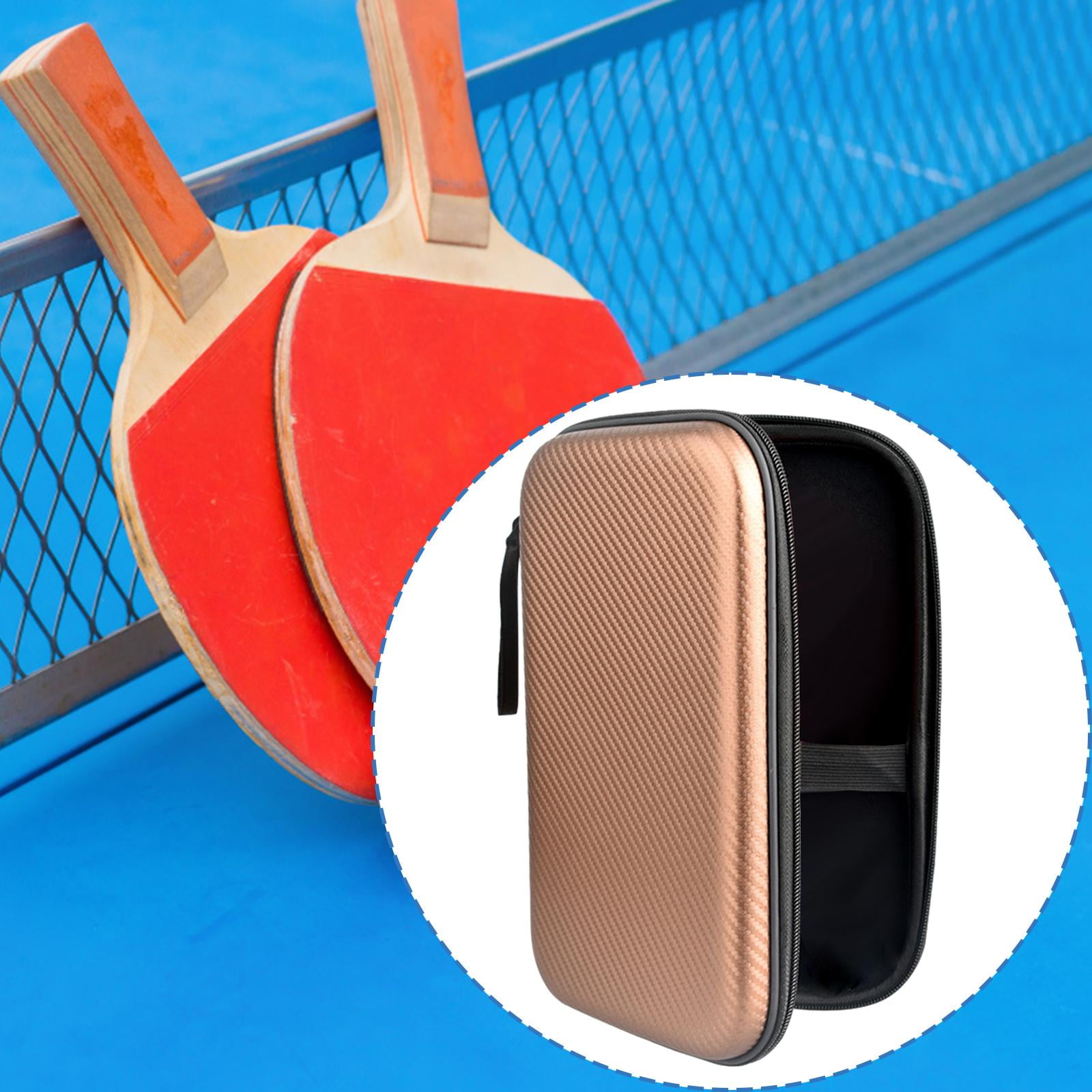 harayaa Ping Pong Paddle Case Multifunctional Table Tennis Bag Table Tennis Racket Cover Brown