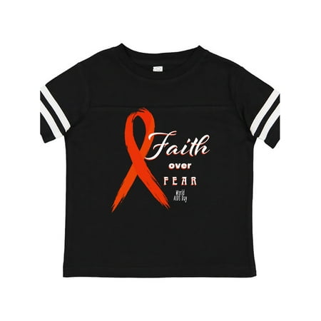 

Inktastic Faith Over Fear World AIDS Day with Red Ribbon Gift Toddler Boy or Toddler Girl T-Shirt