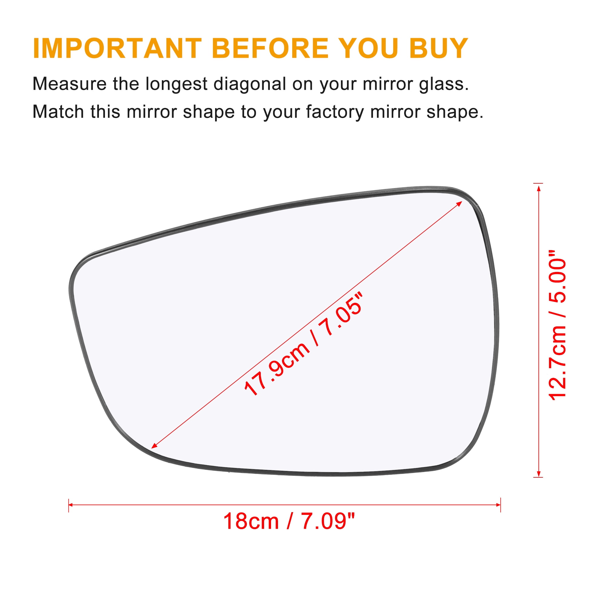 Unique Bargains Left Driver Side Heated Mirror Glass for Hyundai Elantra 2011-2013