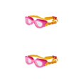 thumbnail image 4 of Sonducket Gafas de natación antivaho elásticas - Vista clara para todas las cabezas Formas adecuadas Correa ajustable Anillo hermético de alta rosa naranja 2piezas, 4 of 6