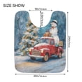 thumbnail image 3 of 2 Piece Bath Mat Set with U-Shaped Toilet Mat and Rectangle Bath Rugs Non Slip Machine Washable Bathroom Mats Christmas Snowman in A Red Truck, 3 of 7