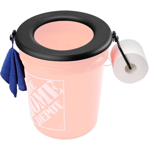 WADEO Portable Toilet Seat for 5 Gal Buckets, Black