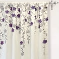 thumbnail image 2 of DriftAway Isabella Faux Silk Embroidered Window Curtain Embroidered Crafted Flower Lined with Thermal Fabric Single Panel, 2 of 3