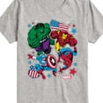 thumbnail image 3 of Marvel The Avengers - America Stickers Style - Toddler And Youth Short Sleeve Graphic T-Shirt, 3 of 5