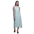 thumbnail image 1 of Bimba Robe Décontractée Teinture sur Nœuds Longue Dos Nu à Col Halter pour Femmes Imprimée Robe de Plage-TP, 1 of 6