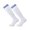 White Blue, variant on sunsanly 1 Pair Knee High Striped Football Socks Anti-slip Moisture Wicking Stretch Kids Youth Athletic Sports Soccer Compression Cushion High Tube Stockings