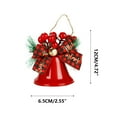 thumbnail image 3 of Lilgiuy Christmas Bell Ornaments, Rustic Christmas Hanging Decor Bells, Xmas Tree Hanging Decorations Bells with Berry and Bow for Crafts Holiday Party Favors Supplies, 2.6×4.7in(Red), 3 of 6
