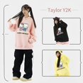 thumbnail image 2 of Sanrio Hello Kitty Sudadera con capucha de dibujos animados Anime Kawaii Bowknot suelta japonesa Top China-Chic moda dopamina Sweethearts suéter Y2K, 2 of 4
