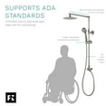 thumbnail image 6 of Fennocasa Polaris 3 Rain Showerhead with 3-Setting Handheld Shower Combo, 1.8 GPM Brushed Nickel, 6 of 8