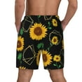 thumbnail image 4 of Haiem Flower (2) Mens Swim Trunks with Compression Liner 2 in 1 Swimming Shorts Stretch Swimwear Quick Dry,Board Shorts-Medium, 4 of 9