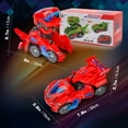 thumbnail image 6 of SUNNYPIG Dinosaur Toys for 2 3 4 5 Year Old Boys, Gift Ideas for 2 3 4 5 Year Old Kids Toddler Gifts for Kids 3 4 5 6 7 8 Years Deformation Cars Dino Vehicle Toys for Autistic Children Robot Car, 6 of 7