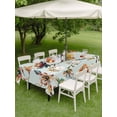 thumbnail image 4 of Outdoor Tablecloth with Umbrella Hole for Patio/Picnic/Party/Camping, Green Spring Floral Waterproof Table Cloth Rectangle Table Cover Washable, Summer Botanical Vintage Birds (52"x 70"), 4 of 8