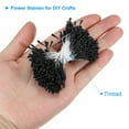 thumbnail image 3 of Uxcell 2mm Double Heads Flower Stamen Artificial Flower Stamen Pistil Matt Pearl Floral Stamen Black 700 Pcs, 3 of 6