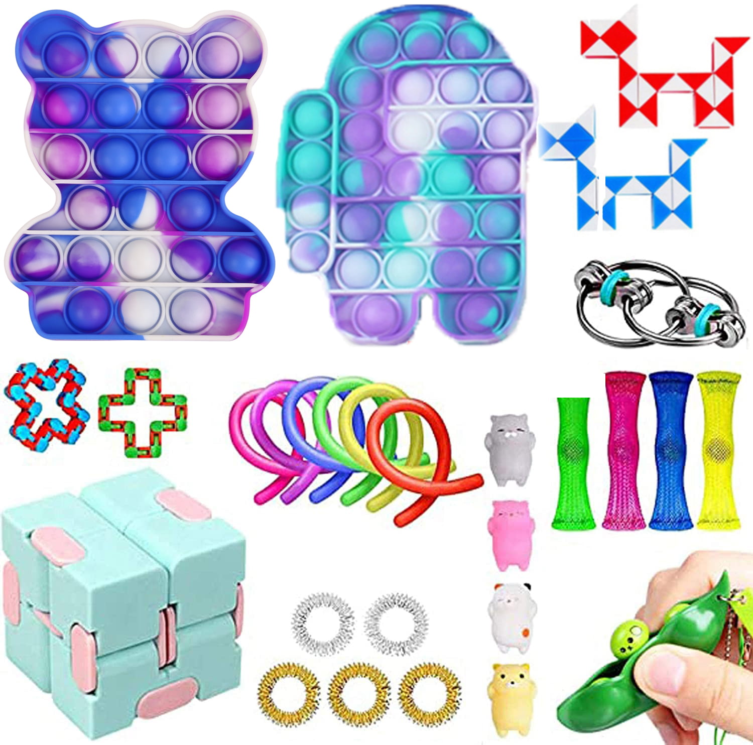 Details about   Fun Sensory Toys Fidget Stress Sensory Autism ADHD Kids Gifts Educational Toy 