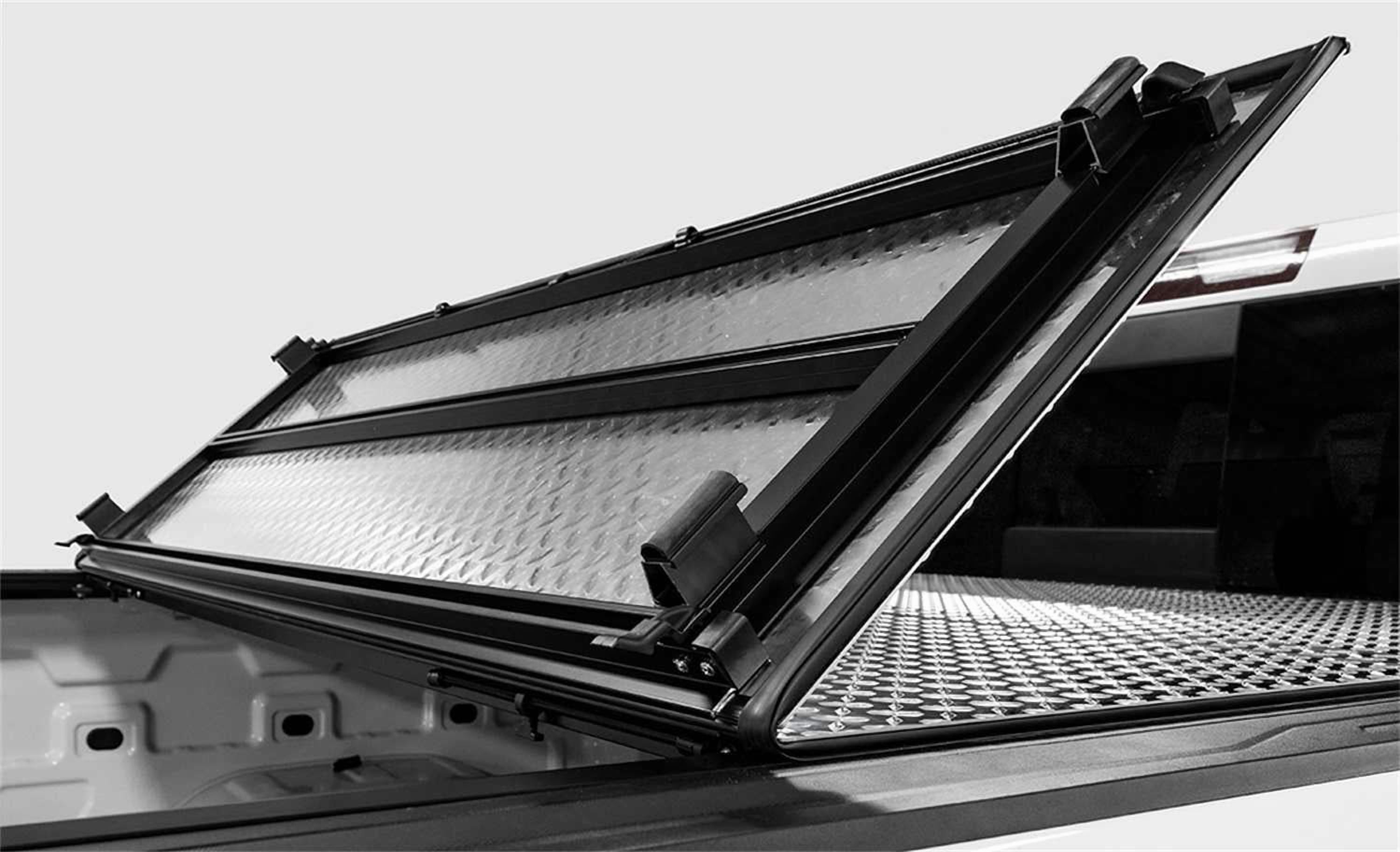 ACI LED Lights B3010079 LOMAXTM Hard Tri-Fold Cover, Black Urethane Finish Single Rail