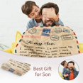 thumbnail image 5 of Son Blanket, Son Blankets From Mom Dad, Birthday Christmas Gifts For Son From Mom, I Love You Son Blanket Hug Presents To My Son, Son Warm Soft Bed Flannel Air Mail Letter Throw Blanket(30"x40"), 5 of 7