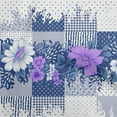 thumbnail image 1 of oneOone Rayon Medium Blue Fabric Asian Floral With Texture Craft Projects Decor Fabric Printed By The Yard 56 Inch Wide, 1 of 4