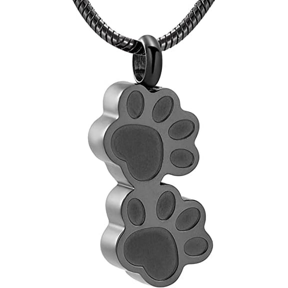 Pet Cremation Jewelry for Ashes for Dog/Cat Paw,Memorial Pet's Cat Dog's Ashes Jewelry for Women Locket Urn Necklace