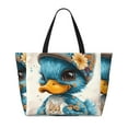 thumbnail image 2 of Easygdp Cute Sunflower Blue Duck Bolsa de Viaje de Playa de Gran Capacidad, Bolsa Tote Perfecta para la Playa, Escapadas de Fin de Semana y Viajes, 2 of 7
