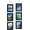 Black, variant on VIB 4x4 Collage Picture Frames Set of 2, Rustic Wooden Real Glass Vertical Hanging 3 Opening 4 by 4 Photo Frame, Distressed White