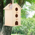 thumbnail image 4 of Exquisita Casa de Pájaros de Mano de Obra, Casa de Pájaros Colgantes, Exquisito especial Diseñado para Nidos de Jardín de Aves al Aire Libre, 4 of 7