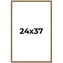 24x37 Frame Gold Picture Frame - Complete Modern Photo Frame Includes UV Acrylic Shatter Guard