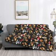 thumbnail image 2 of Yiaed Various Mushrooms Print Blanket Throw Blanket Soft Cozy Flannel Blanket for Home Bed Sofa Couch Chair-50"x40", 2 of 6
