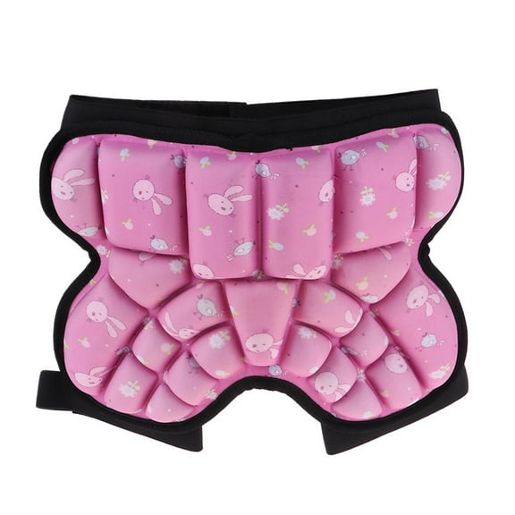 Pitycbo 3D Padded Hip Short Children Butt Pad EVA Paded Short Pant Pink