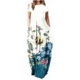 thumbnail image 2 of SMihono Robes d'Été Bohémiennes pour Femmes Grande Taille Mode d'Été Imprimée Manches Courtes Col Rond Bretelles Robe Pull, 2 of 4