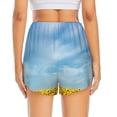 thumbnail image 2 of Lsque Blooming Sunflower Field Printed Women's Running Shorts with Liner Pockets,Elastic Quick Dry Workout Athletic Gym Yoga Shorts,Womens High Waist Shorts-Large, 2 of 9