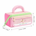 thumbnail image 3 of Clearance! Large Pencil Pouch with Cute Pattern - Pencil Case for Students, Multi-Compartment Organizer, Anti-Stain Fabric for Daily Use,B, 3 of 8
