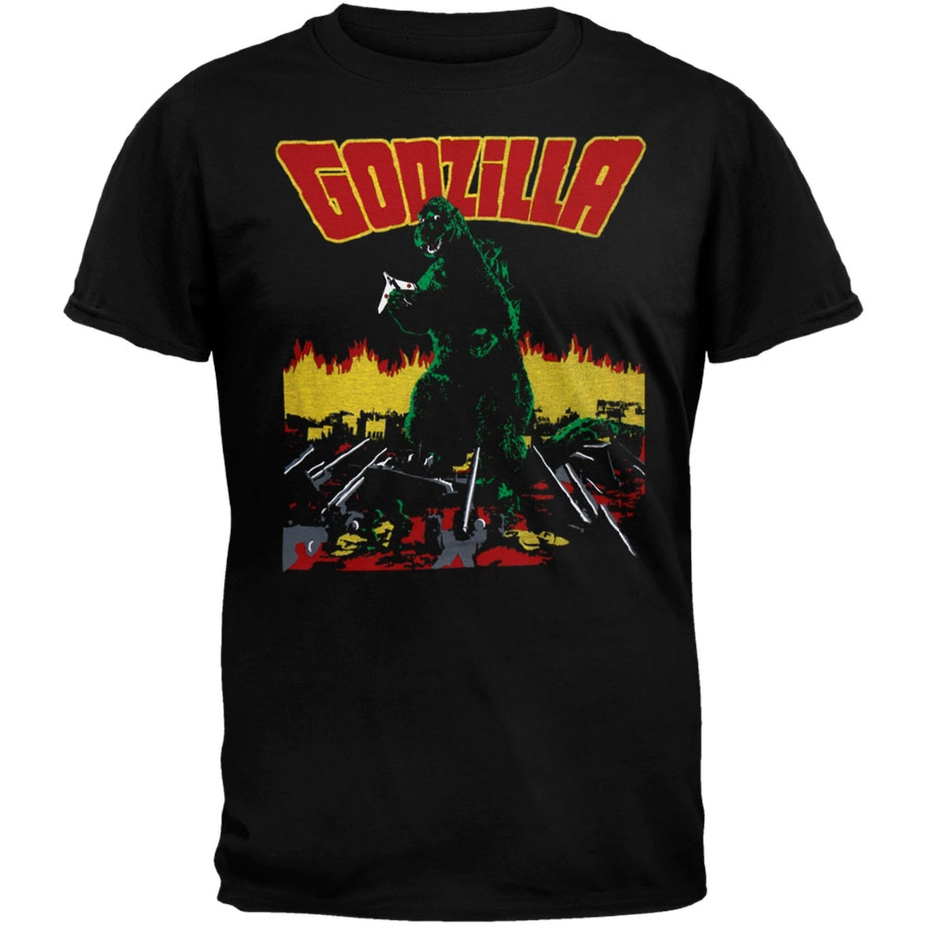 Godzilla - Godzilla - Aflame Soft T-Shirt - Walmart.com - Walmart.com