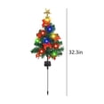 Outdoor 33in Christmas Lights, CXALSSY C9 LED Solar Christmas Lights
