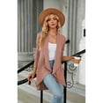 thumbnail image 6 of XCHQRTI Women Lapel Solid Color Cardigan Knitting Sweatshirt Open Front Shirt Loose Fit Long Sleeves Trendy Tops, 6 of 8
