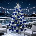 thumbnail image 6 of Hvmvliv Flocked Christmas Ball Ornament Velvet Xmas Tree Hanging Bauble Shatterproof for Holiday Party Decor, 6 of 6