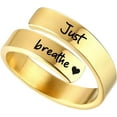 thumbnail image 3 of Just Breathe Ring For Women, Adjustable Stainless Steel Spiral Wrap Twist Vintage Healing Rings To My Daughter/Best Friend Inspirational Gifts Jewelry, 3 of 10