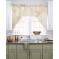 thumbnail image 2 of Marble Beige Kitchen Curtains Swag Valance for Windows/Bathroom/Cafe, Modern Abstract Ink Painting Luxury Rod Pocket Drape Panel Swag Curtain Valance for Bedroom/Living Room 55''x36'', 2 of 6