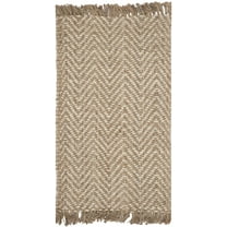 SAFAVIEH Natural Fiber Gillian Striped Area Rug, Bleach/Natural, 3' x 5'